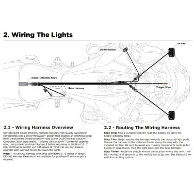 Standard wiring with switch for Denali lights