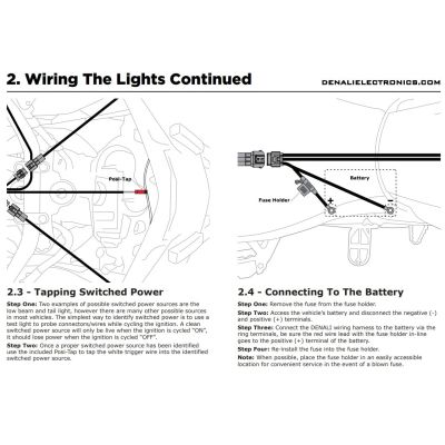Standard wiring with switch for Denali lights