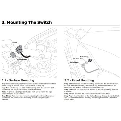Kabelstandaard met schakelaar voor Denali-lampen