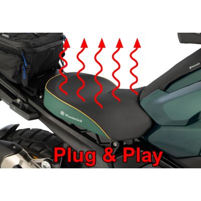 Heated Plug and Play lowered front seat Wunderlich Aktivkomfort for R1300GS 2023+, green Tramuntana
