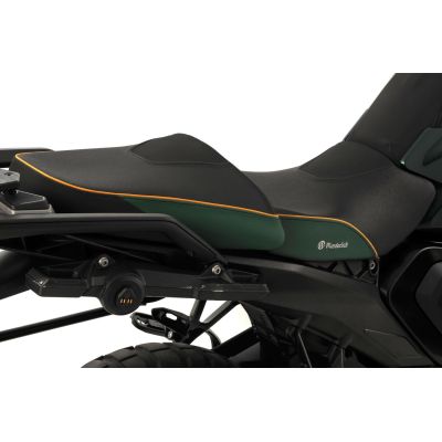 Lämmitetty Plug and Play -standardin takaistuin Wunderlich Aktivkomfort R1300GS 2023+:lle, vihreä Tramuntana