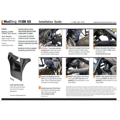 Large inner rear fender Mudsling for R1300GS 2023+