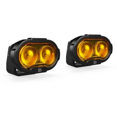 Luzes LED adicionais Denali DL2 com tecnologia Datadim, vidro laranja