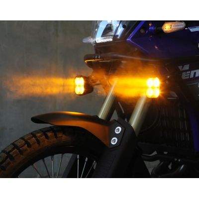 Papildu LED lukturi Denali DL4 Datadim tehnoloģija, oranžs stikls