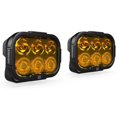 Luzes LED adicionais Denali DL6 com tecnologia Datadim, vidro laranja