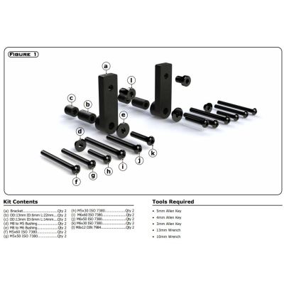 Supports Denali pour feux additionnels sous vis M5, M6, M8