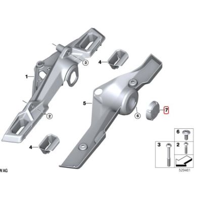 Tapa del conector eléctrico de los maleteros R1300GS Adventure 2024+, R1300GS 2023+