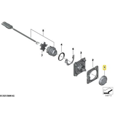 Cover for the electrical connector of the panniers R1300GS Adventure 2024+, R1300GS 2023+