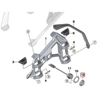 Cover for the electrical connector of the R1300GS Adventure 2024+, R1300GS 2023+ trunks