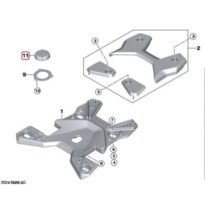 Elektroanschlussabdeckung Koffer R1300GS Adventure 2024+, R1300GS 2023+