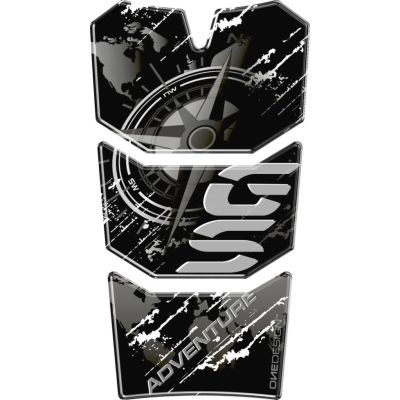 Tankpad με σχέδιο GS για τη δεξαμενή του R1250GS/A 2018-2024, R1200GS/A LC 2013-2018, R1200GS/A 2004-2023, μαύρο-γκρι.