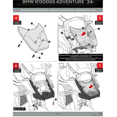 Frontlygtecover Puig til BMW R1300GS Adventure 2024+