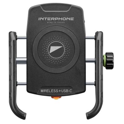 Universālais turētājs Interphone Crab telefoniem ar bezvadu uzlādēšanu un USB-C