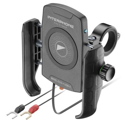 Universālais Interphone Crab turētājs telefoniem ar bezvadu uzlādi un USB-C