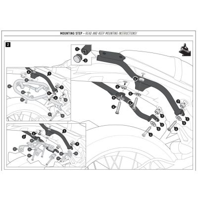 Pequena placa de metal SW-Motech Street Rack para BMW F900GS 24+