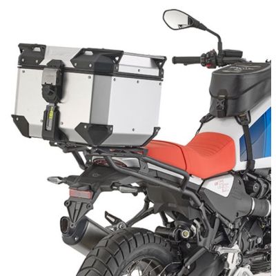 Plaque métallique avec support pour topcase Kappa/Givi pour BMW F900GS 2023+, noire