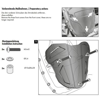 Culoare față a motorului Hepco Becker pentru R12 G/S 2025+