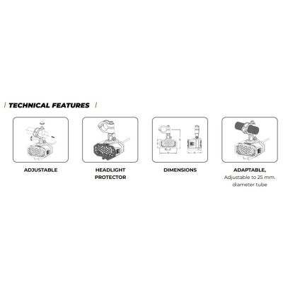 Dzienny + dodatkowe światła LED Puig Mist z zestawem montażowym (homologowane)