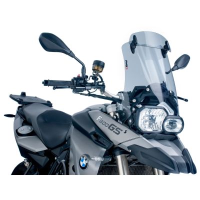 Puig windscreen met verstelbare spoiler 38-48cm voor F800GS, F650GS 2008-2012, licht getint.