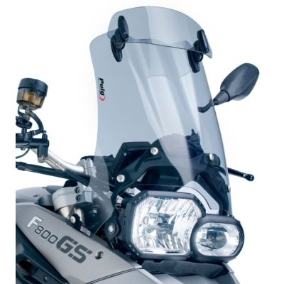 Plexi Puig with adjustable deflector 38-48cm for F800GS, F650GS 2008-2012, light smoke