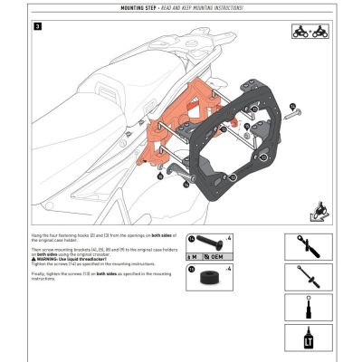 Zijbeugel voor zijkoffers/tassen SW-Motech voor BMW R1300GS Adventure 2024+ (met originele beugel)