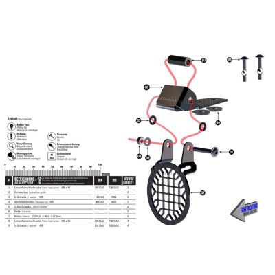Capacele rabatabile Wunderlich pentru lumini LED suplimentare originale BMW Nano
