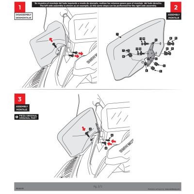 Deflectoare laterale mari Puig pentru BMW R1300GS Adventure 2024+, transparente