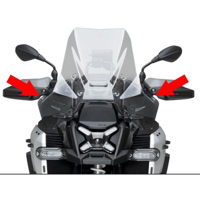 Dideli šoniniai deflektoriai Puig BMW R1300GS Adventure 2024+, tamsiai dūmų spalvos