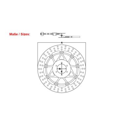 Zadní brzdový kotouč TRW Lucas pro BMW F650GS/Dakar 2000-2007, G650GS