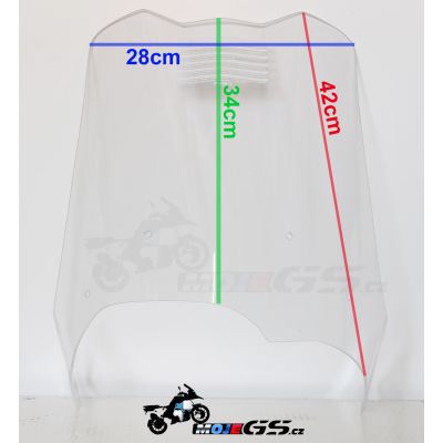 Plexi Puig 38cm pro F800GS, F650GS 2008-2012, černé