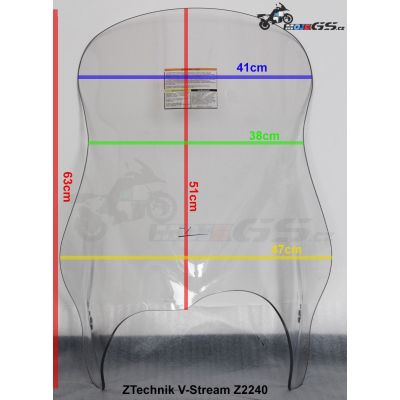 Plexi Ztechnik V-Stream čiré 51cm R1150GS/A