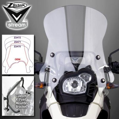 Plexi Ztechnik 43cm, kouřové pro BMW G650GS