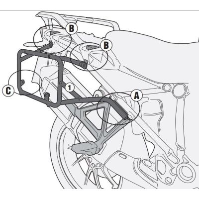 Trubkový nosič bočních kufrů Givi/Kappa pro BMW R1250GS/A, R1200GS/A LC 2013-2018