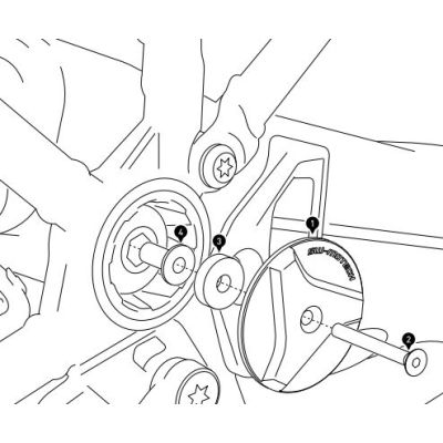 Krytky SW-Motech do rámu pro R1250GS/A, R1200GS/A LC 2013-2018