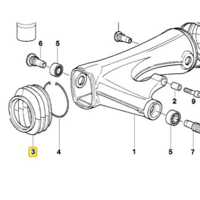 Zadní manžeta kardanu R1150GS/A, R1100GS