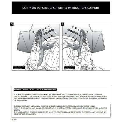 Antivibrační výztuha plexi Puig pro BMW R1250GS/A 2018+, R1200GS/A LC 2013-2018