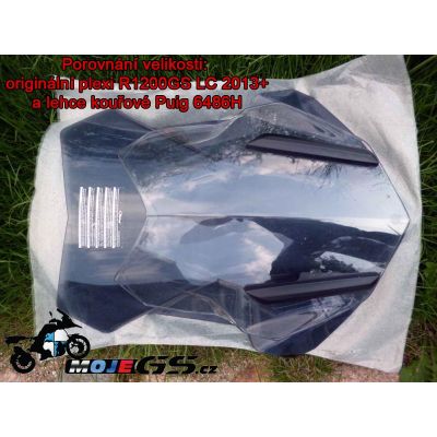 Plexi cestovní vysoké 51cm Puig pro BMW R1250GS/A, R1200GS/A LC 2013-2018, lehce kouřové