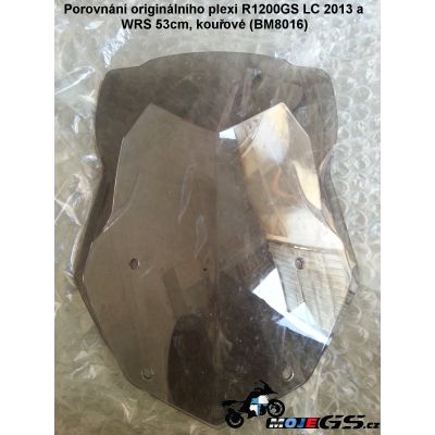 Plexi WRS 53cm pro BMW R1250GS/A, R1200GS/A LC 2013-2018, lehce kouřové
