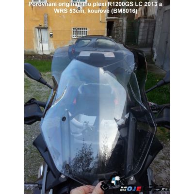 Plexi WRS 53cm pro BMW R1250GS/A, R1200GS/A LC 2013-2018, lehce kouřové