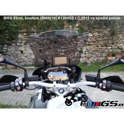 Plexi WRS 53cm pro BMW R1250GS/A, R1200GS/A LC 2013-2018, lehce kouřové