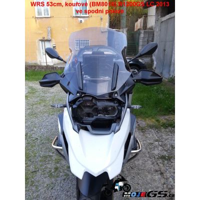 Plexi WRS 53cm pro BMW R1250GS/A, R1200GS/A LC 2013-2018, lehce kouřové