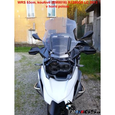 Plexi WRS 53cm pro BMW R1250GS/A, R1200GS/A LC 2013-2018, lehce kouřové