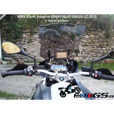 Plexi WRS 53cm pro BMW R1250GS/A, R1200GS/A LC 2013-2018, lehce kouřové