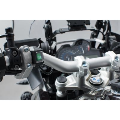 Podsvětlený voděodolný vypínač na řidítka pro mlhová světla - zelený