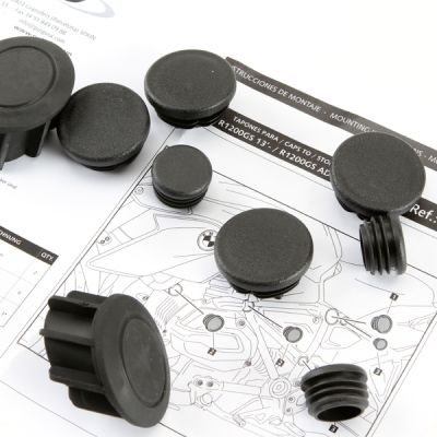 Plastová víčka (9ks) Puig do rámu R1250GS/A, R1200GS/A LC 2013-2018