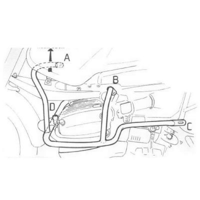 Spodní padací rám Hepco Becker pro R1150GS, stříbrný