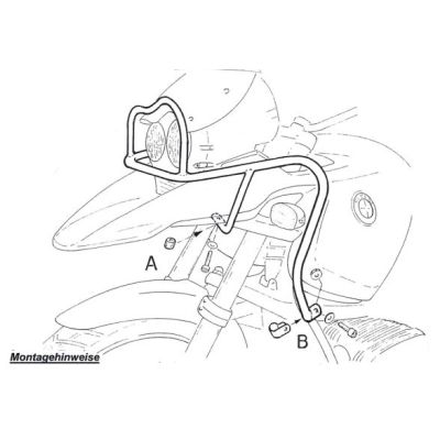 Horní padací rám Hepco Becker pro R1150GS, stříbrný