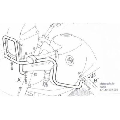 Horní padací rám Hepco Becker pro R1100GS, R850GS, černý