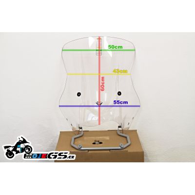 Vysoké plexi ZTechnik V-Stream 58cm s výztuhou pro R1150GS Adventure, čiré