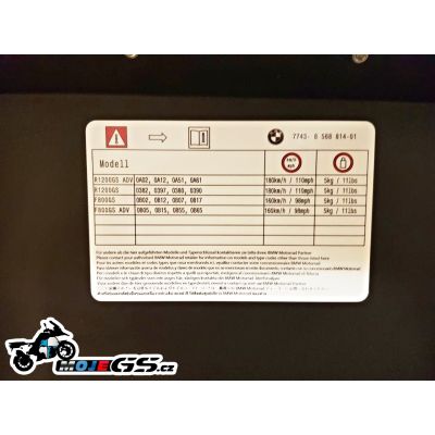 Černý originální topcase R1200GS/A LC 2013+